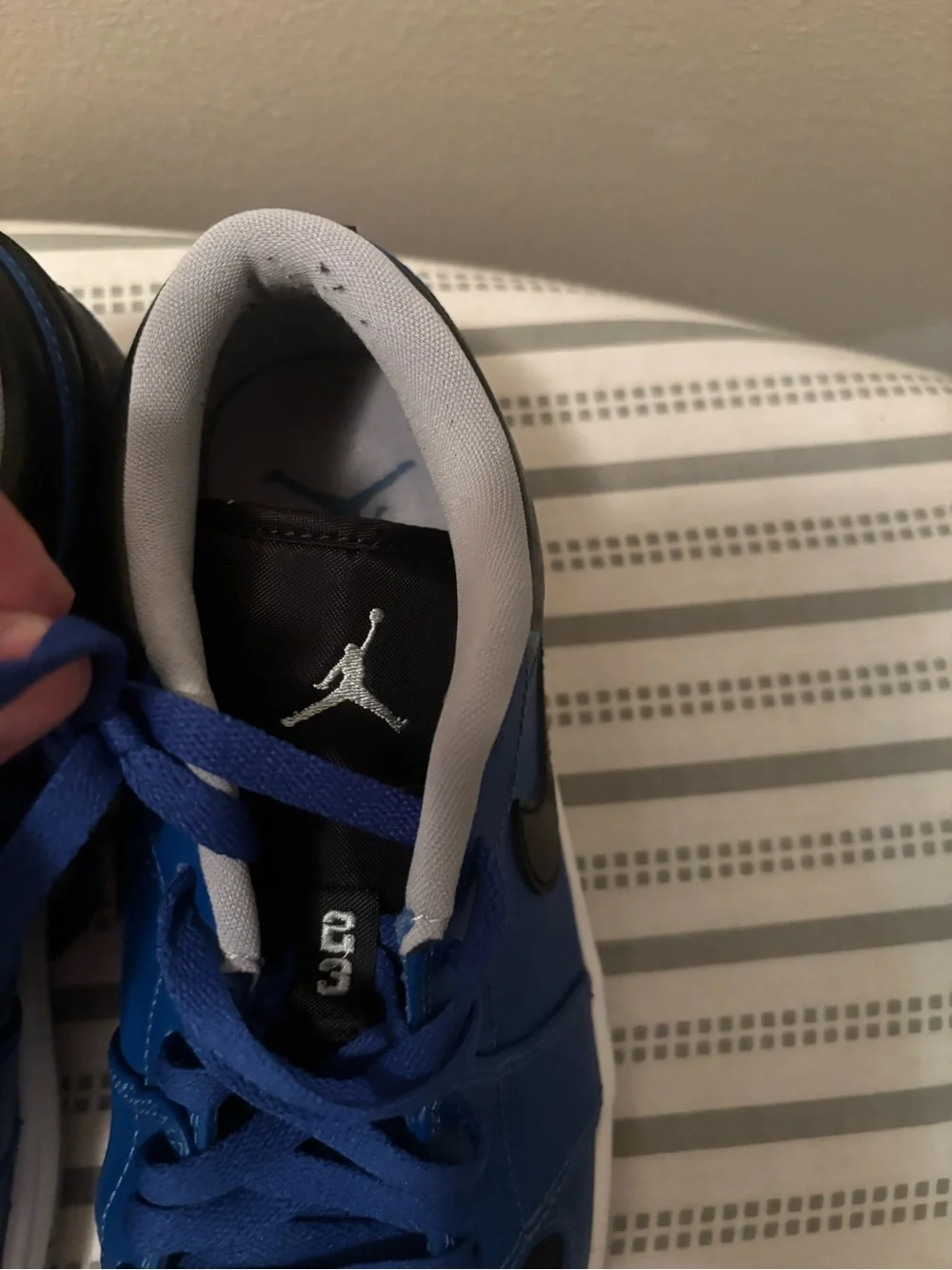 Air Jordan 1 Low Royal Blue Black White Men’s Size 9 Men's Black and Blue LowTop